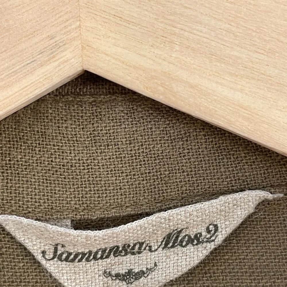 Samansa Mos2 Womens OS Button Up Long Dress Cotton Linen Minimalist Lagenlook - Picture 3 of 9